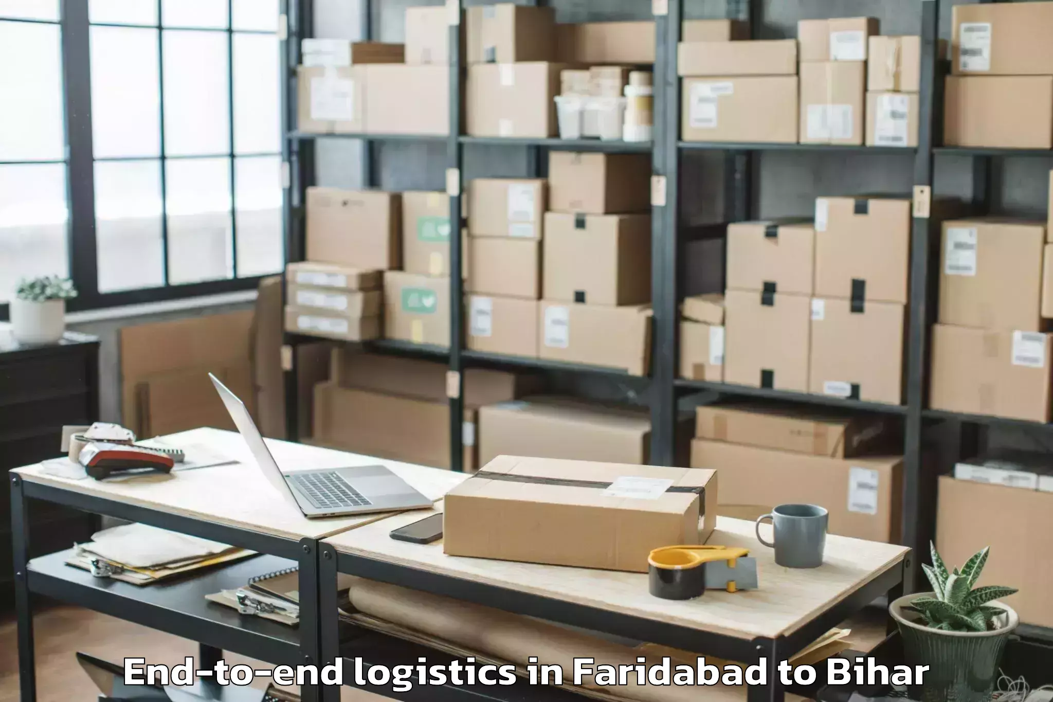 Hassle-Free Faridabad to Lauria Nandangarh End To End Logistics